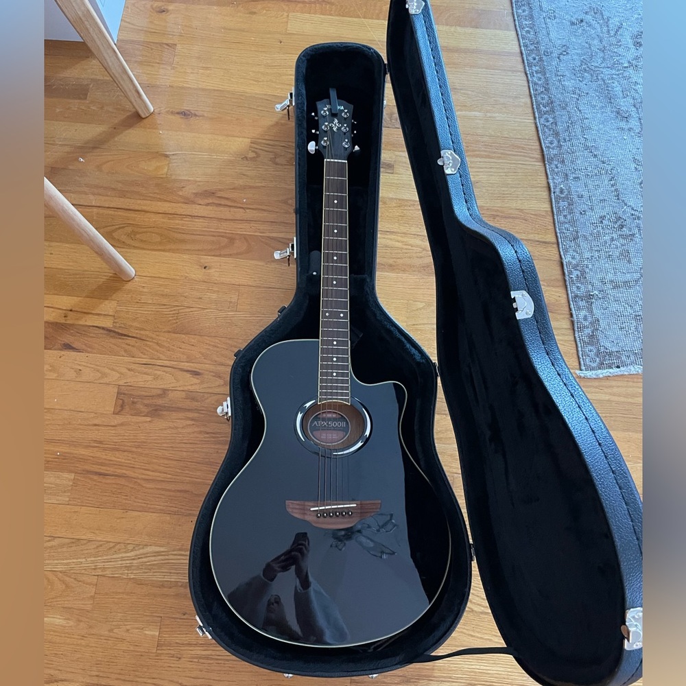 Yamaha guitar and case